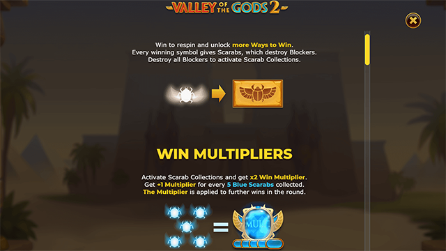 Valley of the Gods 2 Slot Bonus Features